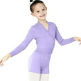 thumbnail image 5 of Ugoldhm Girls' Ballet Wrap Top Crop Dance Shawl Cardigan Coat Warm Up Leotard Jacket, Sizes 5-15 Years, 5 of 5