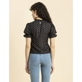thumbnail image 3 of MoomayaWomens PrintedRuffled Neck Top,Casual Summer Top Blouse, 3 of 8