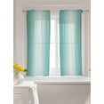 thumbnail image 3 of Turquoise Ombre Curtains 54 Inch Length, Sheer Curtains for Bedroom Living Room Window Modern Gradient Abstract Art Rod Pocket Voile Drapes Kitchen Curtains Small Half Window 42"x54" 2 Panels, 3 of 6