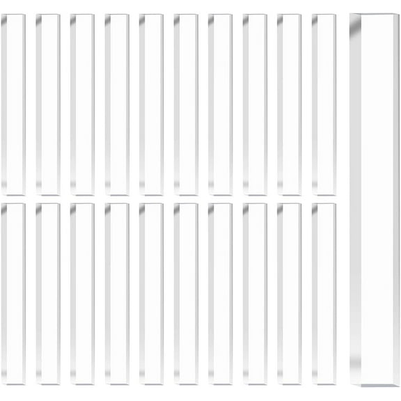 100Pcs 2 x 1/4 x 0.16 Inches Clear Setting Blocks Transparent Acrylic Sheets for DIY Glass and Mirrors Rectangle Setting Spacers for DIY Kitchen Bathroom Window Installation Construction Shim