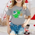 thumbnail image 2 of Teen Girl Shirts Cute Printed Short Sleeve Tee for Toddler Round Neck Casual T-Shirts Infant To Big Kid Grey,8-9 Years, 2 of 4