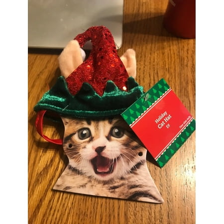 Holiday Cat Hat Elf One Size Only Ships N 24h