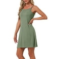 thumbnail image 4 of INSPIRE CHIC Women's Valentines Day Nightgown Modal Soft Spaghetti Strap Dress Crewneck Sleepwear XL Green, 4 of 6