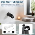 thumbnail image 3 of Universal Bathtub Tub Spout with Diverter, Fits 1/2" Slip-Fit Copper Pipe and 1/2" IPS & 3/4" IPS Thread Connections, Bathroom Bathtub Faucet with Adapters and Hex Wrench, (Matte Black), 3 of 8