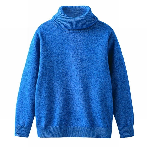 Kids Turtleneck, Comdrip Kids Winter Soft Warm Sweater Pullover Tops Turtleneck Cable Knit Sweater Kids Knit Sweater Blue 100
