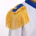thumbnail image 5 of IBTOM CASTLE Toddler Kids Boys Halloween Costume Prince Charming Royal Guard Pirate Jacket Role Play Dress up 3-4 Years White + Blue, 5 of 8
