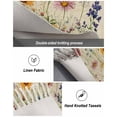 thumbnail image 5 of Botanical Floral Large Area Rug 4x6ft Woven Runner Rug,Retro Purple Pink Yellow Wildflowers Washable Living Room Bedroom Kitchen Bathroom Classroom Carpet with Tassels,Indoor Outdoor Throw Door Mat, 5 of 5