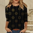 thumbnail image 2 of YDLCAFD Pâques 2024 Europe et États-Unis Noël T-Shirt à Manches Longues Col Rond pour Femmes, 2 of 4