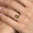 thumbnail image 4 of Gem Stone King 18K Rose Gold Plated Silver Ring Quartz Moissanite (2.46 Cttw), 4 of 7