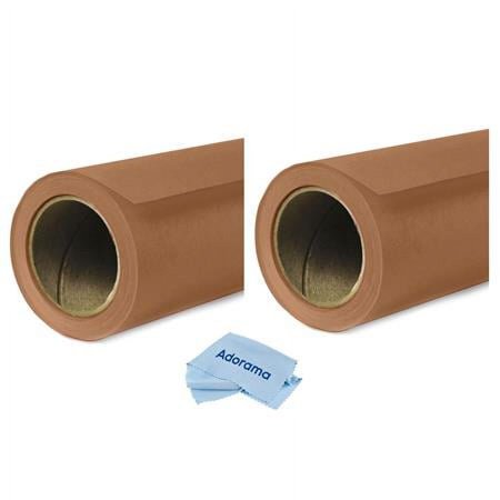 UPC: 0192223039346 | 2 Pack Widetone Seamless Background Paper  86  wide x 36  Cocoa  #80 – with Microfiber Cleaning Cloth