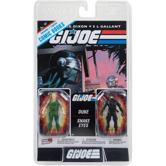 G.I. Joe Bande Dessinée Figurine Articulée de 3,75 Po Page Punchers Ensemble de 2 - Duke et Snake Eyes