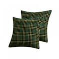 thumbnail image 6 of 2 Pack Christmas Plaid Decorative Throw Pillow Covers Scottish Tartan Cushion Case for Farmhouse Home Holiday Decor, 18 x 18 Inches, 6 of 6