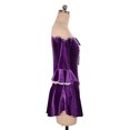 thumbnail image 4 of LIUHUO Custom Figure Skating Dress Girls Women Purple Velvet Material Diamond Bow Decoration Princess style Design, 4 of 10