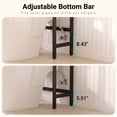 thumbnail image 5 of Bamboo Over the Toilet Storage Cabinet, 4-Tier Freestanding Bathroom Organizer with 2 Acrylic Doors, Toilet Paper Holder Hooks & Adjustable Shelves, Black, 5 of 10