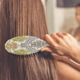 thumbnail image 4 of Rustic Style Hair Brush, Artistic Aesthetic Home Accent Comb with Waves Pattern for Daily Use & Styling, 4 of 8