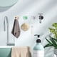 thumbnail image 3 of 4Pcs Wall Mounted Silicone Toothbrush Holder Waterproof Self Adhesive Single Toothbrush Hook Razor Holder for Shower Multi Function Hook Be Used for Bathroom Kitchen Living Room Office (Mixed), 3 of 5
