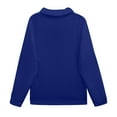 thumbnail image 6 of Blue Womens Fall Tops Ladies' Fashionable Casual Turtleneck Zipper Long Sleeved Pocket Sweater Sweaters for Women, 6 of 6