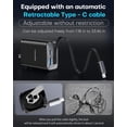 thumbnail image 5 of Topadre 30W GaN 3-in-1 Fast Charger with Retractable Cable, USB-C + USB-A Wall Plug, Compact PD Charger for Phones & Tablets, 5 of 7