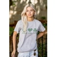 thumbnail image 3 of Peace Love Irish St Pattys Day Clover Women's Graphic T Shirt Tees Brisco Brands L, 3 of 6
