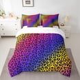 thumbnail image 3 of Homewish Leopard Print Bedding Comforter Set 7pcs for Teens Boys Girls,Abstract Gradient Ombre Queen Bedding Sets Super Cozy,Colorful Animal Print Queen Sheet Sets,Breathable Home Decor,Reversible, 3 of 9