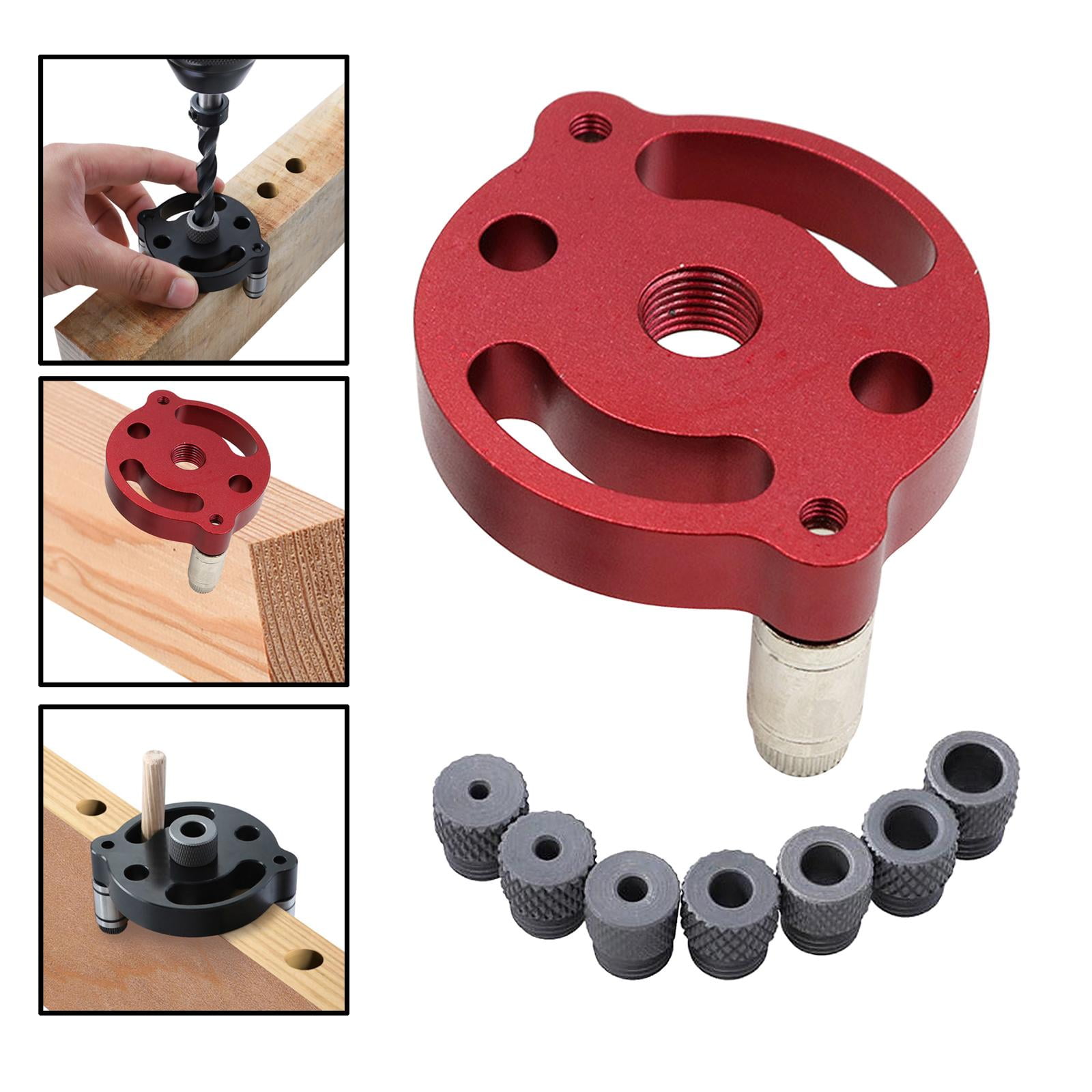 FVDPWYE 3 Sets 2-10mm Self-Centering Doweling Jig Set Vertical Hole Puncher Locator