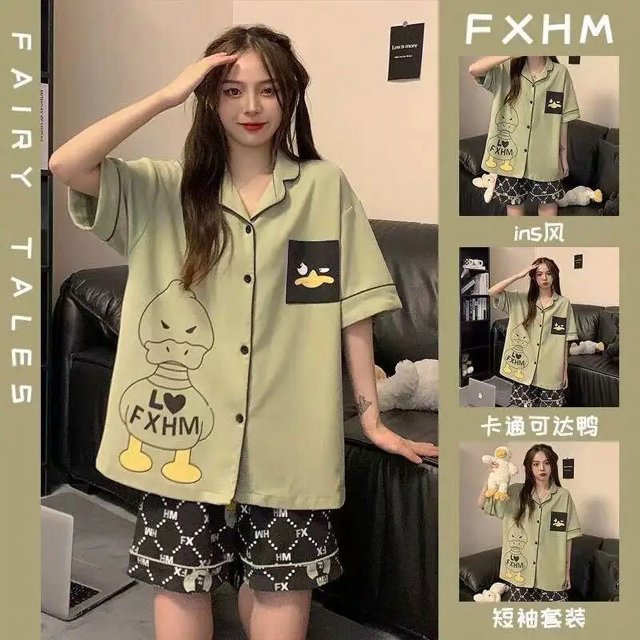 Pijamas Kawaii de Hello Kitty para mujer, ropa para el hogar de dibujos animados de Anime, Sanrio Y2K, pantalones cortos bonitos a la moda, conjunto fino de 2 piezas de verano 2023
