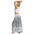 thumbnail image 4 of Women's Summer Fashion Wide Leg Flowy Pants Palazzo Slit Yoga Casual Loose Beach Boho Hippie Bohemian Pilate, 4 of 6