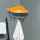 thumbnail image 5 of Organizador de estante para de esquina, cesta de baño con 6 ganchos, estante de automático, estante de almacenamiento para baño montado en Azul BLESIY estante de esquina de pared, 5 of 6