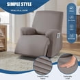 thumbnail image 4 of Funda para sillón reclinable TAOCOCO de 3 piezas, suave y lavable, color topo, 4 of 8