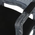 thumbnail image 6 of Noble House Ardene Fabric Upholstered Wood and Cane 5 Piece Circular Dining Set, Gray and Black, 6 of 13