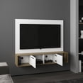 thumbnail image 4 of 56.1" Wide Entertainment Center with Cable Management Two Cabinets Four Shelves for Living Room, 4 of 4