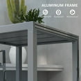 thumbnail image 5 of Outsunny Extendable Patio Table for 6-8 People, Aluminum Frame Rectangle Outdoor Dining Table, for Backyard, Dark Gray, 5 of 10