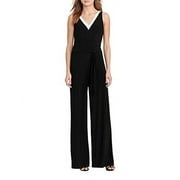 Lauren Ralph Lauren Petite Jersey Wide-Leg Jumpsuit (Polo Black, PXS)