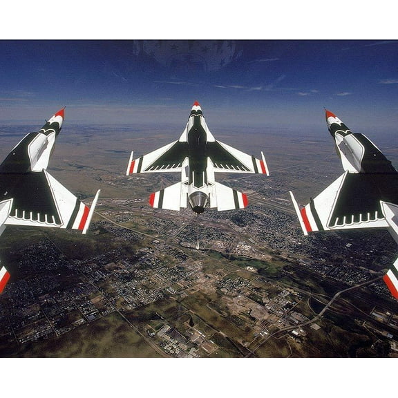 U.S. Air Force Thunderbirds F-16 Loop - 12x18 Inch Laminated Aviation Poster - Stunning Detail and Bold Colors
