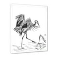 thumbnail image 2 of Designart 'Monochrome Japanese Oriental Crane Bird' Traditional Framed Art Print, 2 of 4