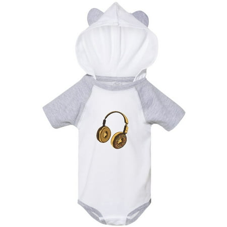 

Inktastic Headphone Donut Gift Baby Girl Bodysuit