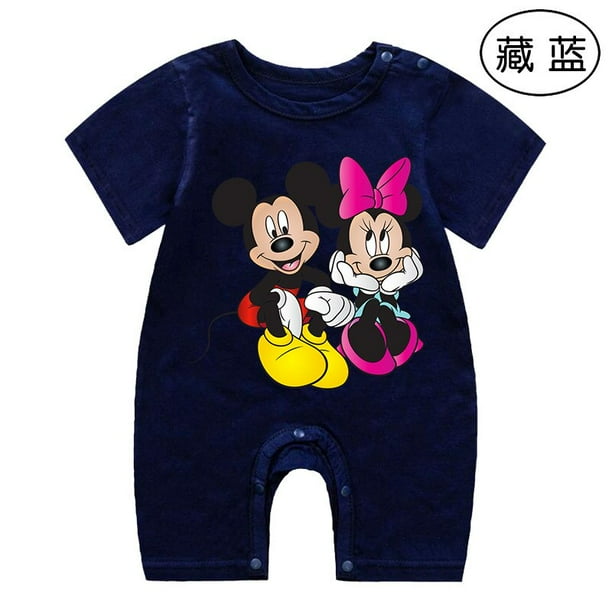 Mamelucos de verano para bebes pijamas con estampado de dibujos animados de Mickey y Minnie para ninos mono para ninas ropa para bebes ropa infantil Pijamas para ninos pequenos Outfit18M Gao Jinjia