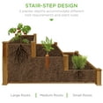 thumbnail image 5 of Best Choice Products 3-Tier Fir Wood Raised Garden Bed Planter for Plants, Vegetables, Outdoor Gardening - Acorn Brown, 5 of 9