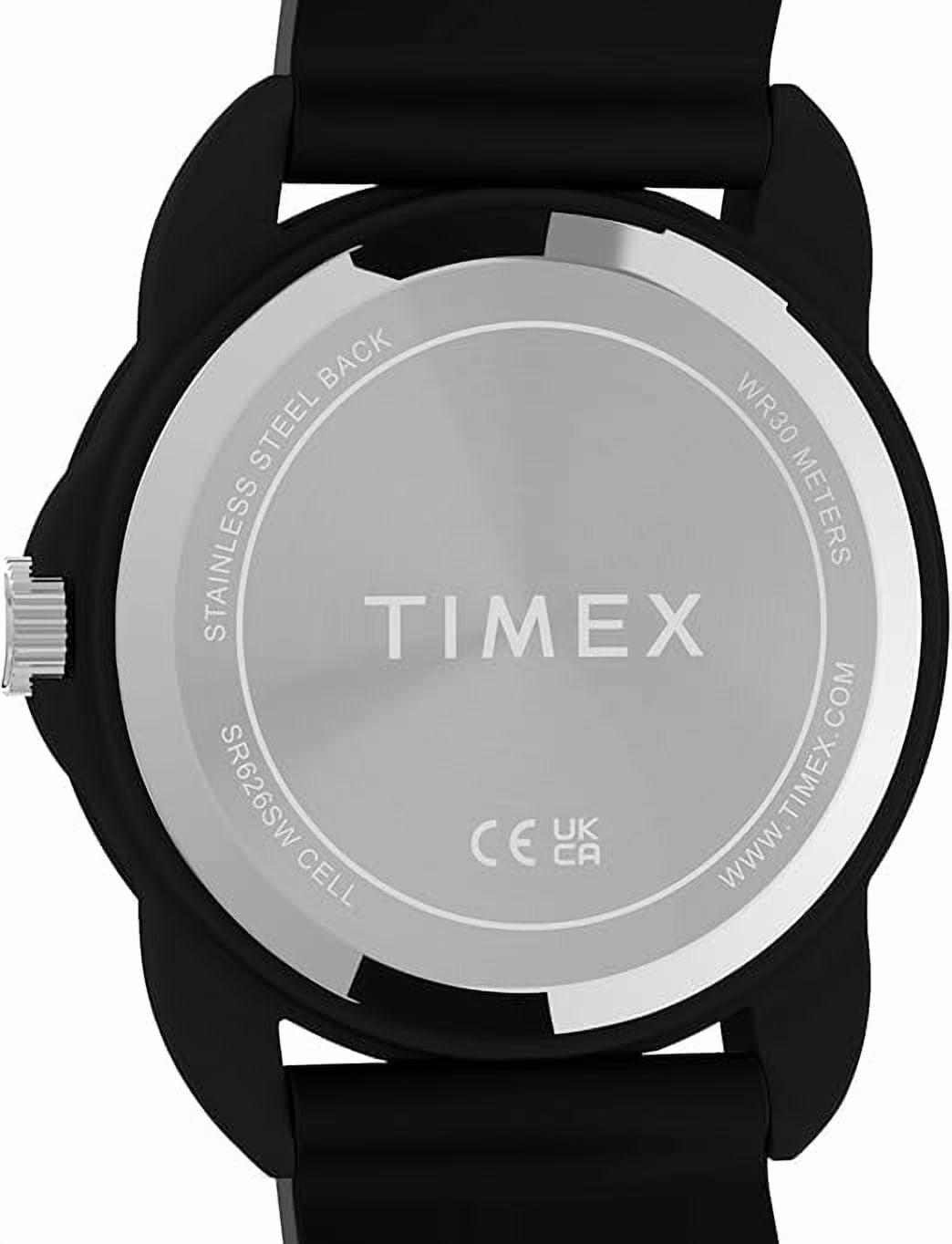 Timex Youth Kids Time Teacher 30mm Watch - Black Strap White Dial Black Case