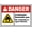 Warning Sign 2, variant on Hazardous Area Do Not Enter Safety Warning Sign 8"x12" - Caution Tin - For Workplace Restricted Zones