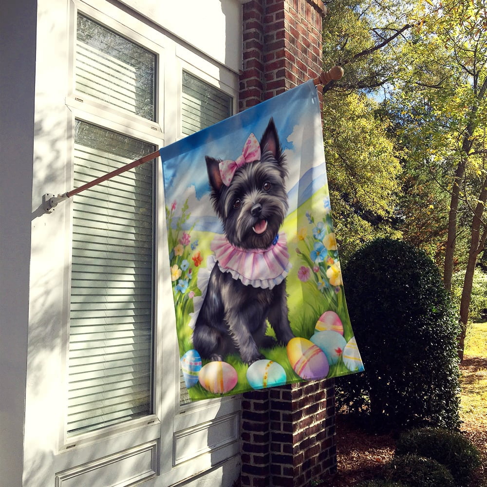 Cairn Terrier Easter Egg Hunt House Flag 28 in x 40 in