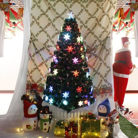 Snowflakes Decorative LED Artificial Fiber Optic Lights Tall Snowflakes Decorative LED Artificial Fiber Optic Lights Tall Christmas Tree - Walmart.com - Snowflakes Decorative LED Artificial Fiber Optic Lights Tall