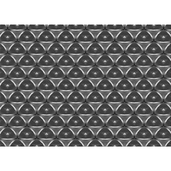 Ahgly Company Indoor Rectangle Patterned Battleship Gray Area Rugs, 2' x 5'