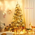 thumbnail image 2 of Costway 7.5Ft Hinged Unlit Artificial Silver Tinsel Christmas Tree Holiday w/Metal Stand, 2 of 10
