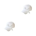 thumbnail image 4 of Transemion Classic Baseball Cap With Ring Decoration For Elegant Touch Ring Baseball Cotton Hat Match Style Quick-drying Beach Ring White 2Set, 4 of 6