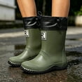 thumbnail image 2 of Women's Waterproof PVC Ankle Rain Boots Non Slip Thick Heel Gardening Shoes, 2 of 7
