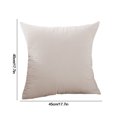 thumbnail image 3 of Hvmvliv 18x18in Throw Pillow for Couch Squares Pillow Boho Style Soft Velvet Throw Pillow Suitable for Living Room Sofa Bedroom Office Beige, 3 of 8