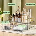 thumbnail image 6 of Niulife Makeup Organizer Countertop With Drawers Bedroom Vanity Clear Skincare Organizer Cute Cosmetic Display Cases for Perfumes Lipsticks,Clear, 6 of 7