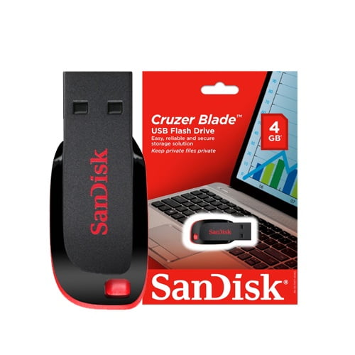 SanDisk Cruzer Blade 4GB SDCZ50-004G USB 2.0 Flash - Walmart.com