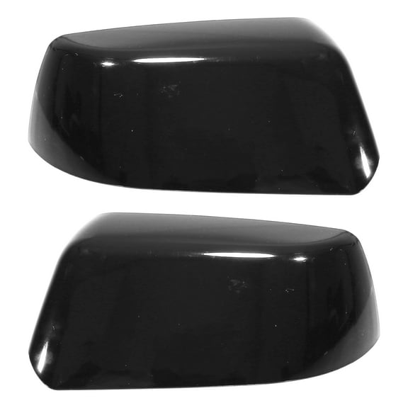 Unique Bargains 1 Pair Left Right Top Half Mirror Cover for Chevrolet Suburban 2015-2020 for Chevrolet Tahoe 2015-2020 for Cadillac Escalade ESV Gloss Black